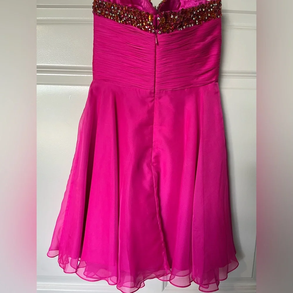 Sherri Hill pink dress size 2 - Picture 2 of 3
